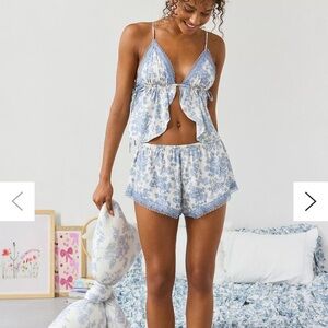 Floral Blue Sleepwear Set